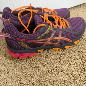 ASICS Women's Gel Sonoma 2 Vibrant Purple and Orange Athletic Shoes